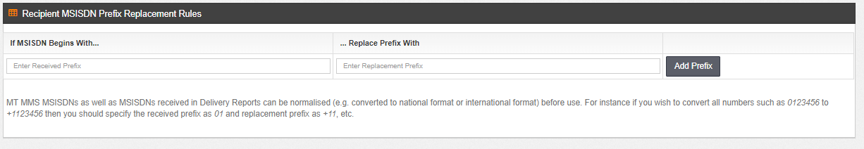 MSISDN Normalization 1.0 Documentation
